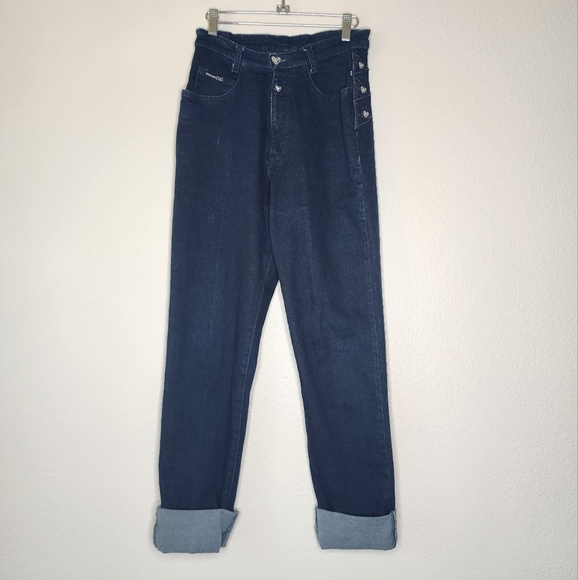Vintage Wester Ethics Dark Blue Denim Wash Jeans 10 - Picture 2 of 7